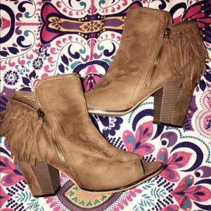 Fringe booties
